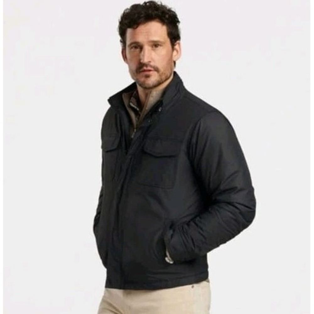 Peter Millar Norfolk Bomber Jacket /‎ MF24Z03 / Color Black / Size XXL